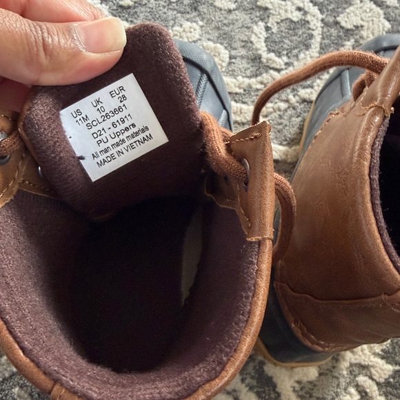 Sperry Brown and Blue Duck Toddler Boots Size 11 - Picture 5 of 5